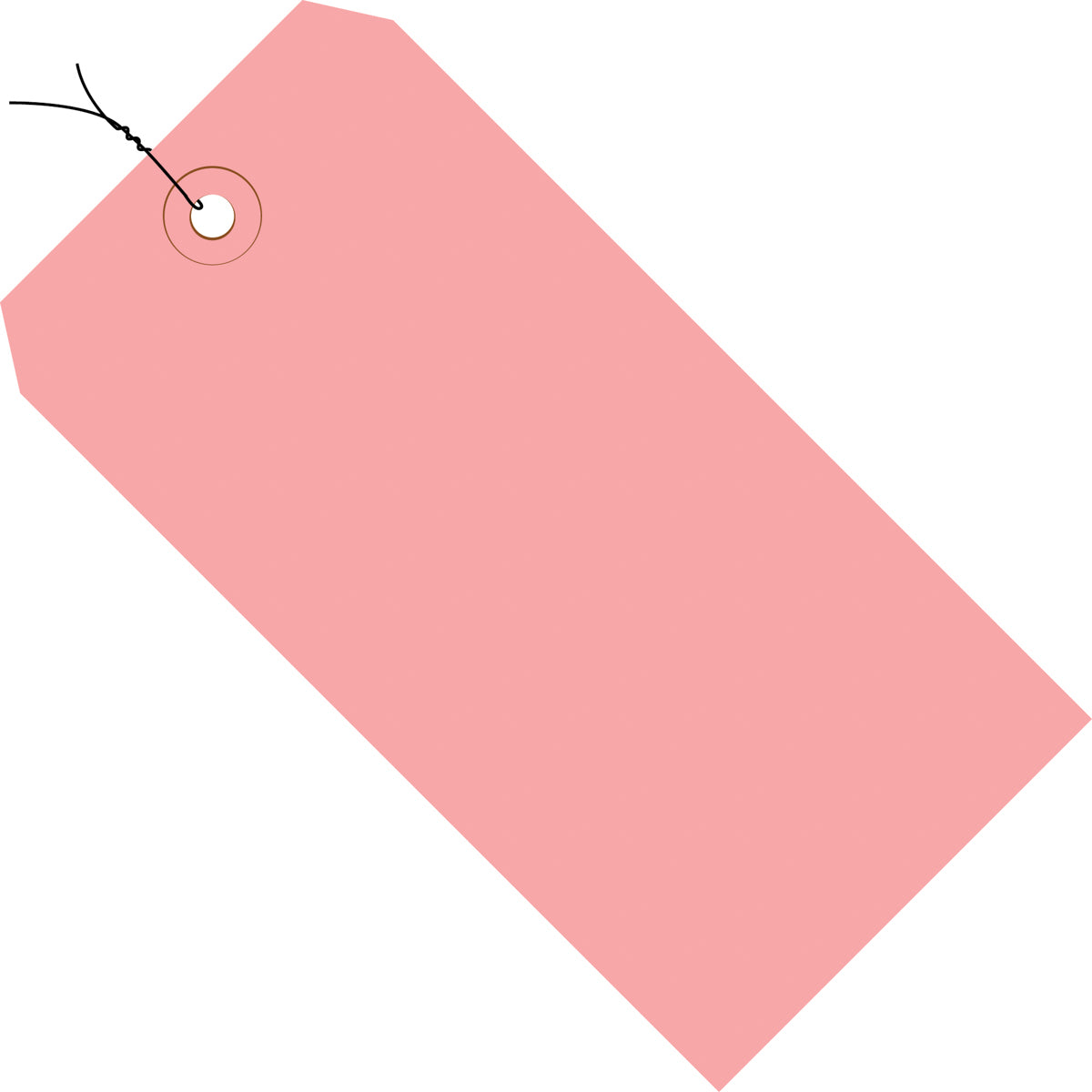 3-1/4 x 1-5/8 Pre-Wired Pink Tags (THICK BOARD - 13 POINT) 1000/Case