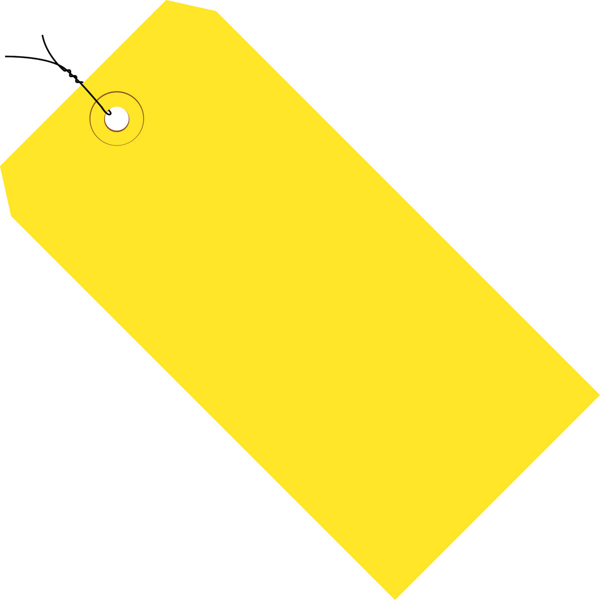 3-1/4 x 1-5/8 Pre-Wired Yellow Tags (THICK BOARD - 13 POINT) 1000/Case