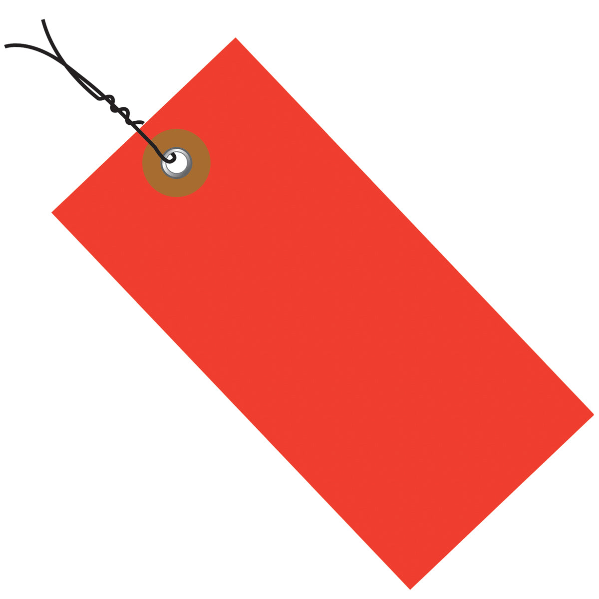 3 3/4 x 1 7/8 Red Tyvek Pre-Wired Shipping Tag 100/Case