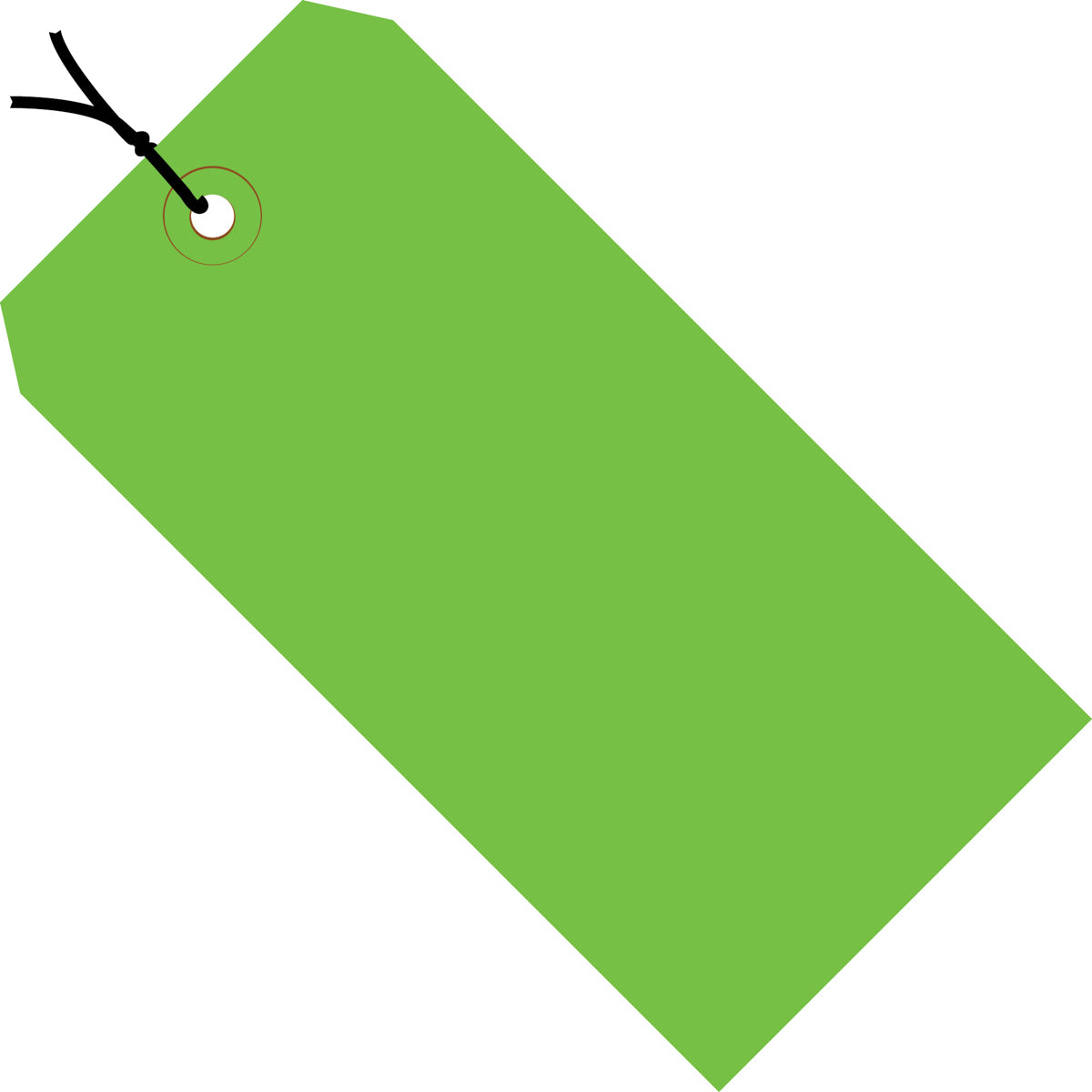3-3/4 x 1-7/8 Pre-Strung Green Tags (THICK BOARD - 13 POINT) 1000/Case