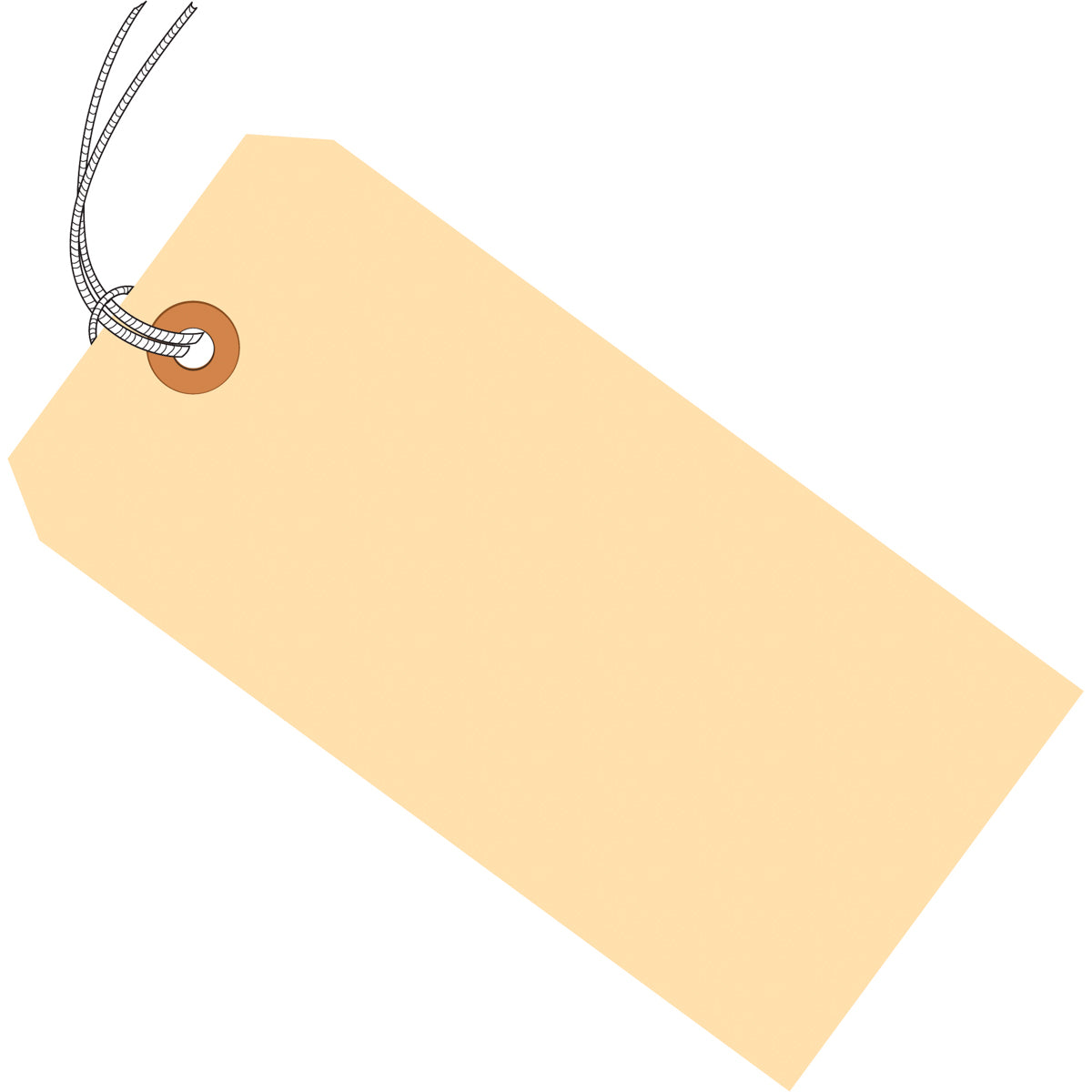 4-3/4 x 2-3/8 Pre-Strung Manila Tags (THIN BOARD - 10 POINT) 1000/Case