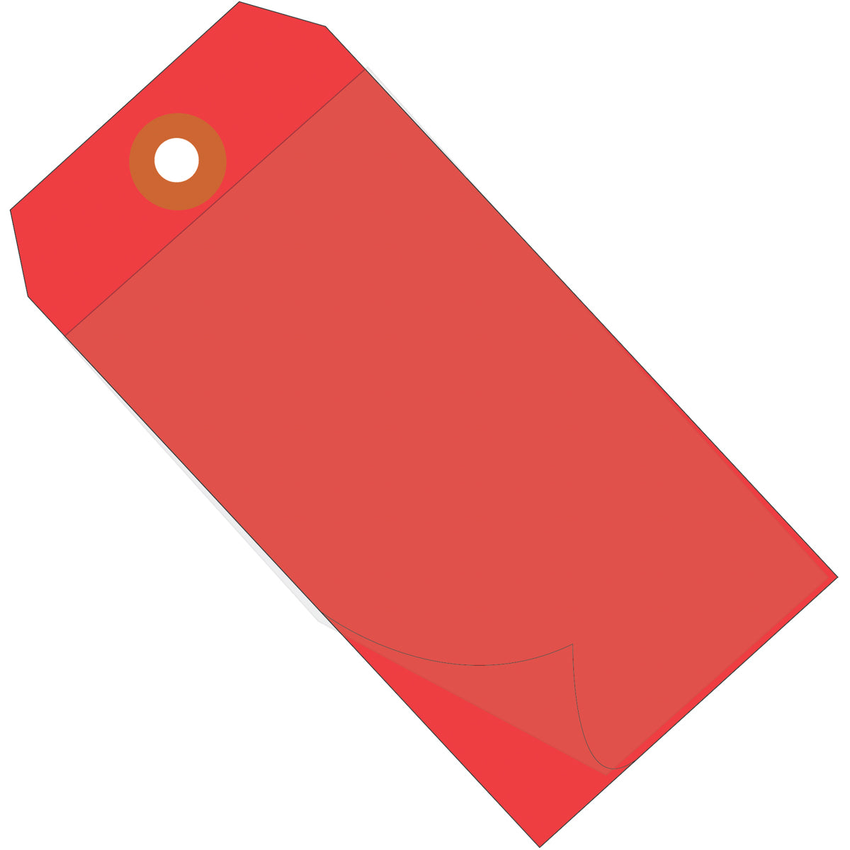4 3/4 x 2 3/8 Red Self-Laminating Tags 100/Case