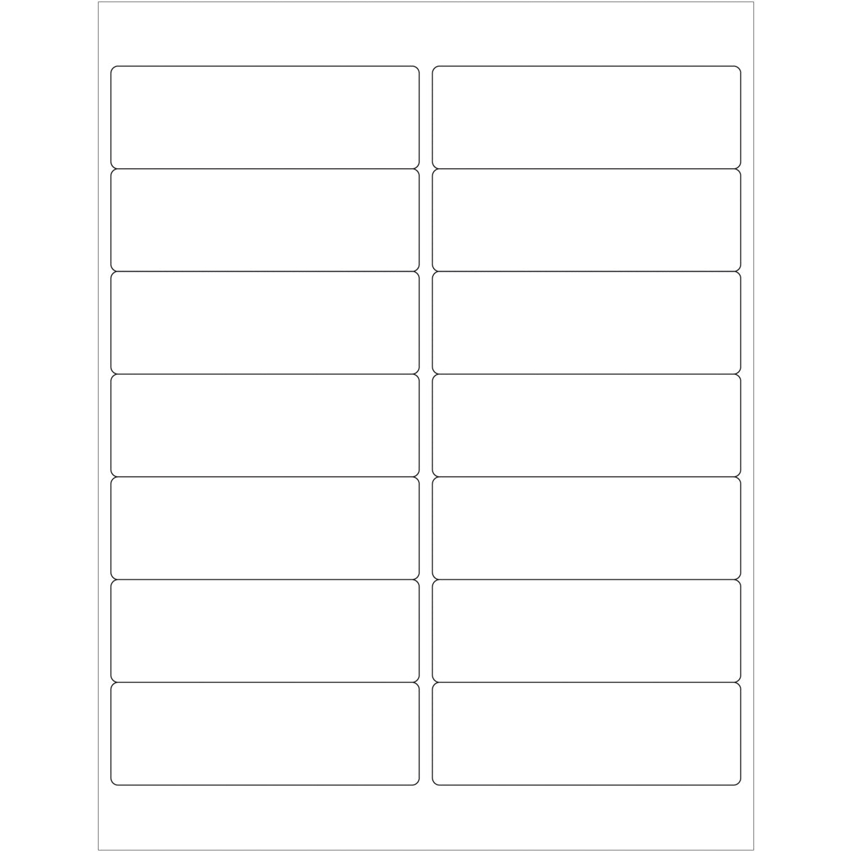 4 x 1 1/3" Clear Rectangle Laser Labels 1400/Case