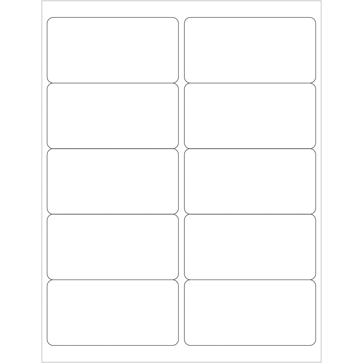 4 x 2" Clear Rectangle Laser Labels 1000/Case
