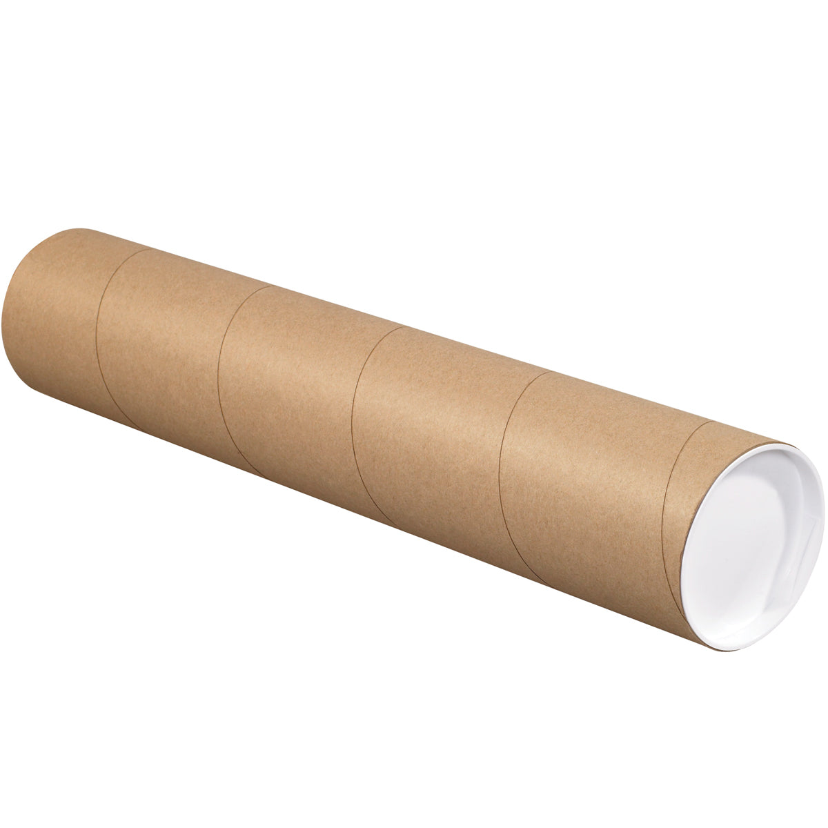 4 x 42 Brown Mailing Tubes With End Caps .080 Gauge 15/Case