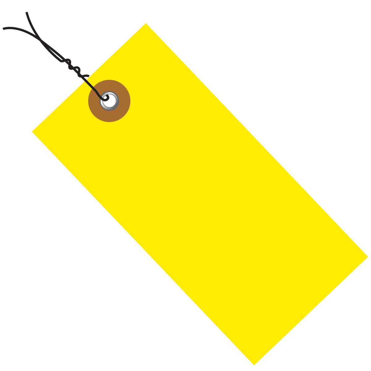 5 1/4 x 2 5/8 Yellow Tyvek Pre-Wired Shipping Tag 100/Case