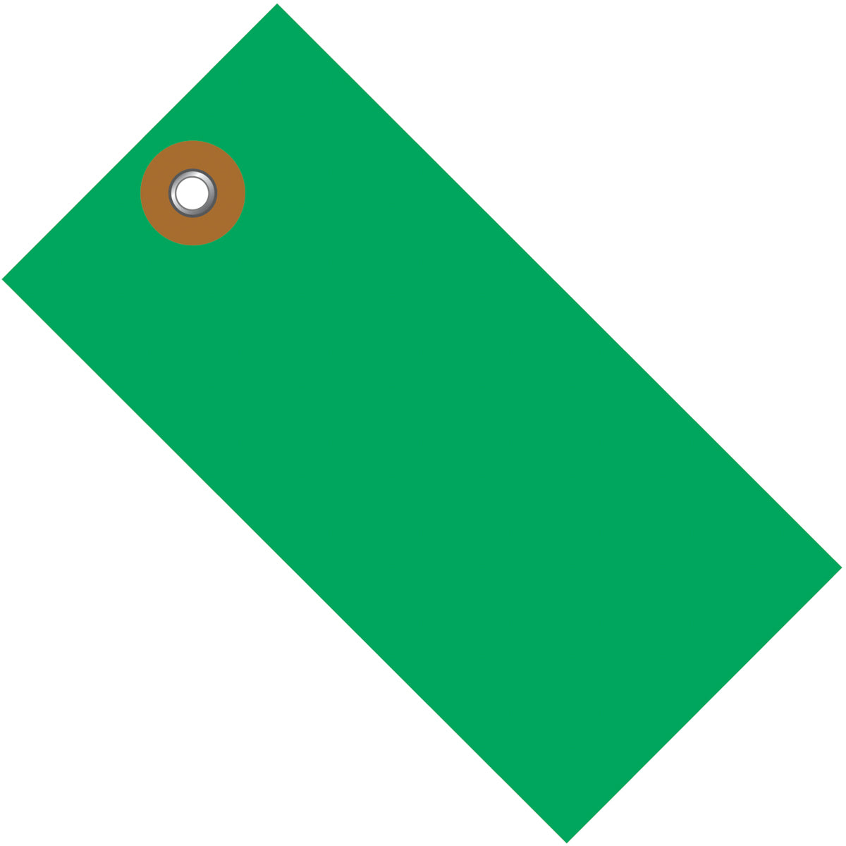 5 1/4 x 2 5/8 Green Tyvek Shipping Tag 100/Case