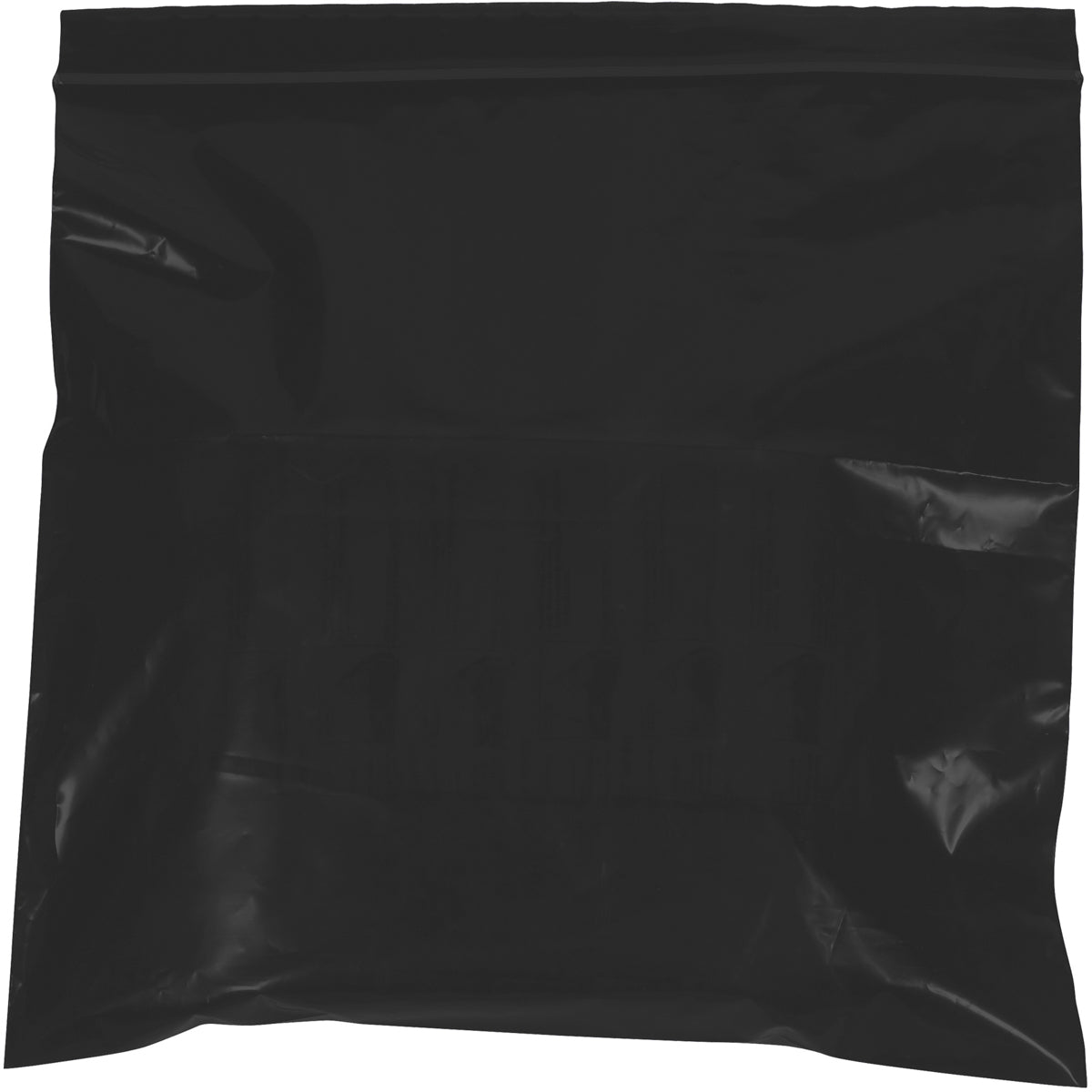 5 x 8 - 2 Mil Black Reclosable Poly Bags 1000/Case