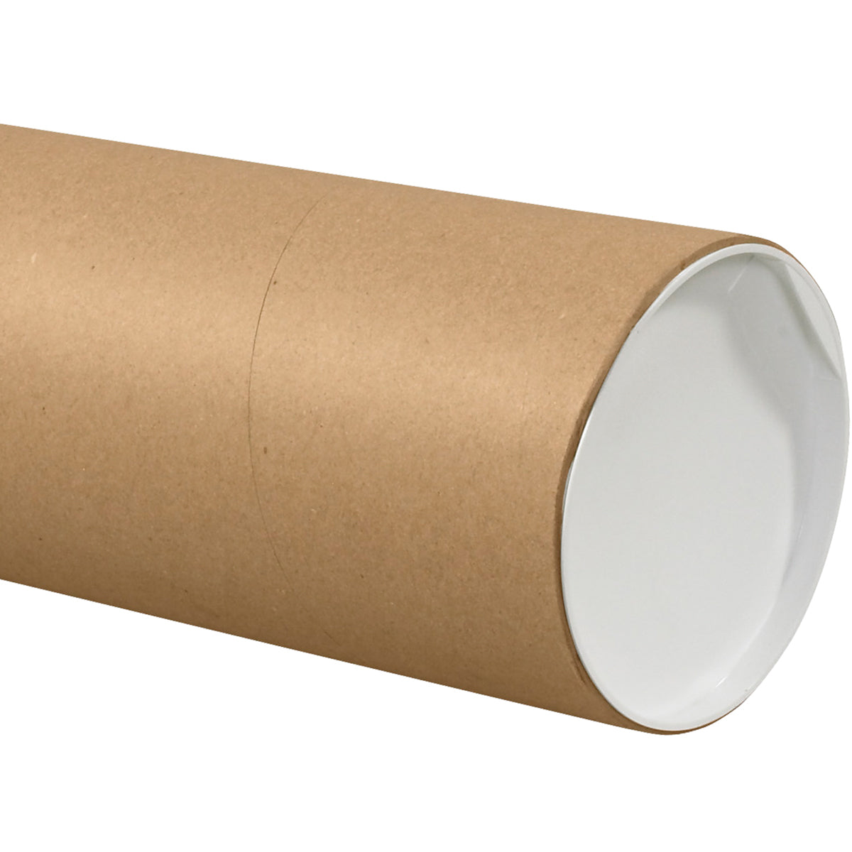 6 x 48 Brown Mailing Tubes With End Caps .125 Gauge 10/Case