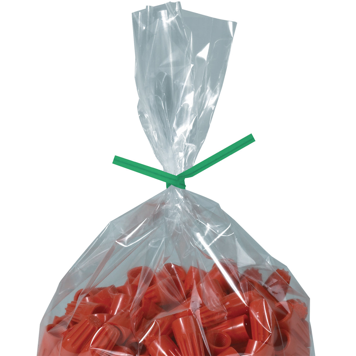 7 x 5/32 Green Paper Twist Ties 2000/Case