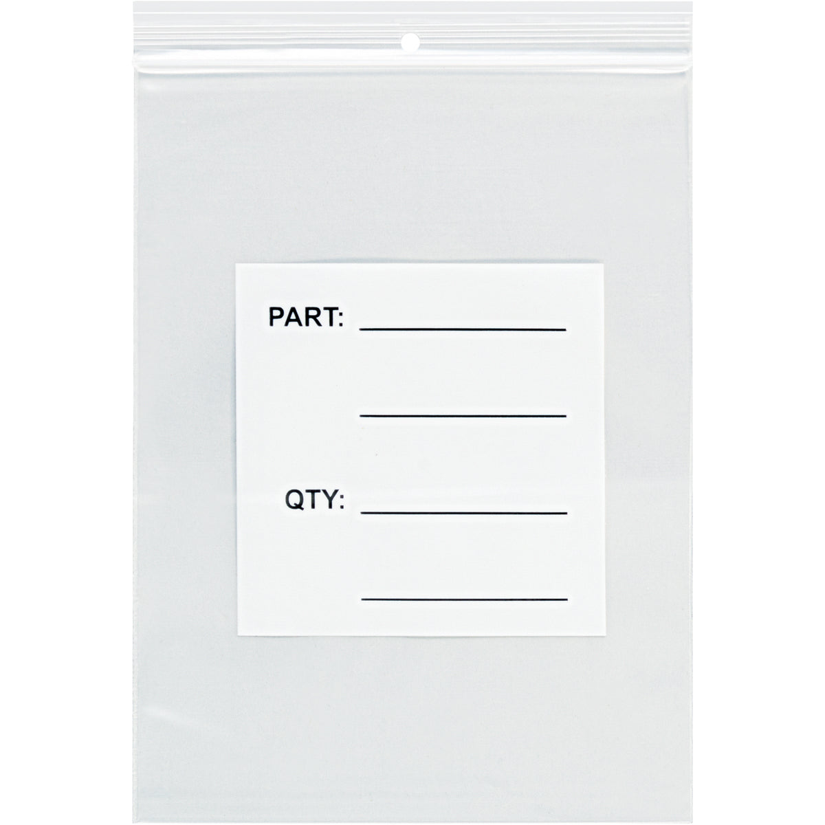 8 x 10 - 4 Mil Parts Bags w/ Hang Holes 1000/Case