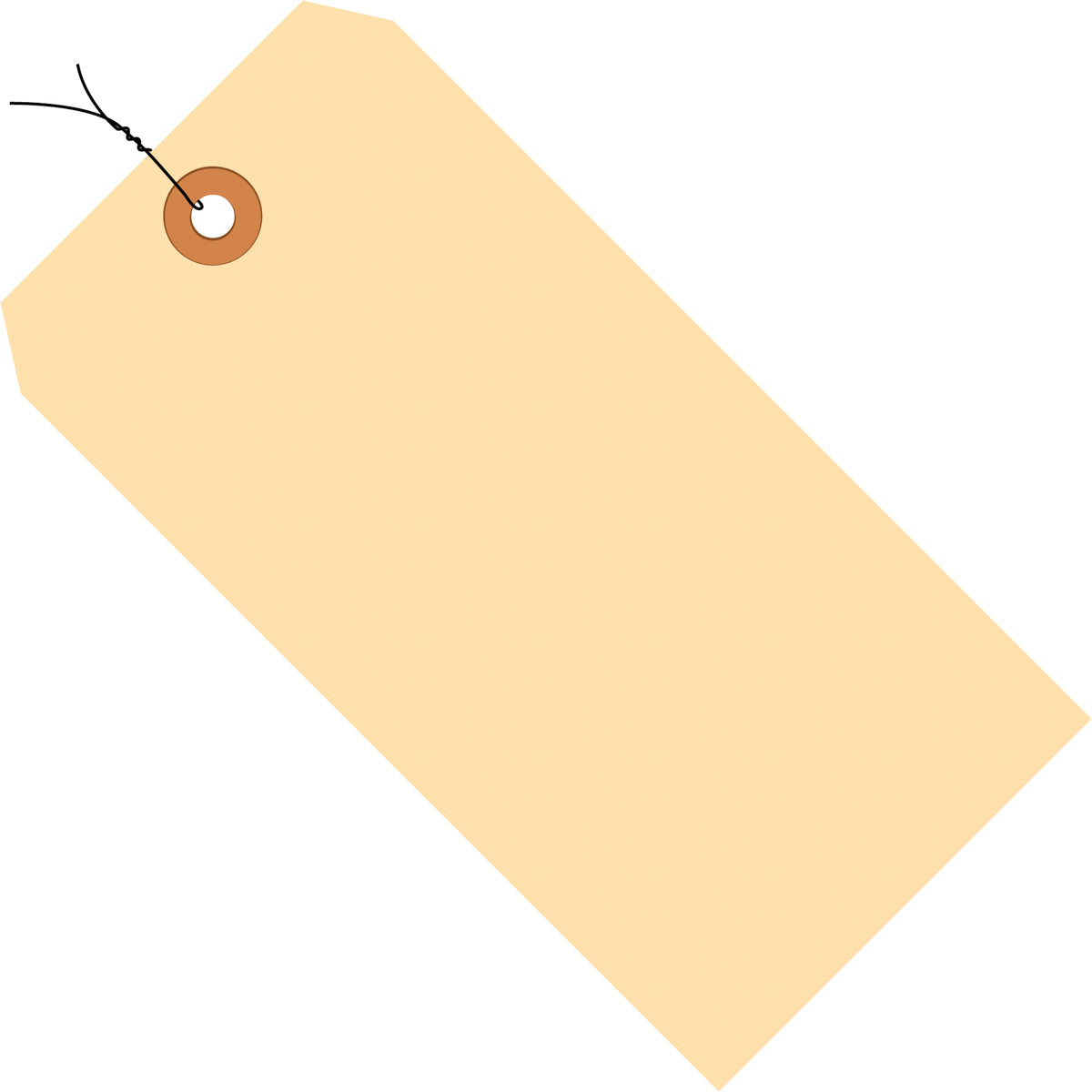 8 x 4 Pre-Wired Manila Tags (EXTRA THICK BOARD - 15 POINT) 500/Case