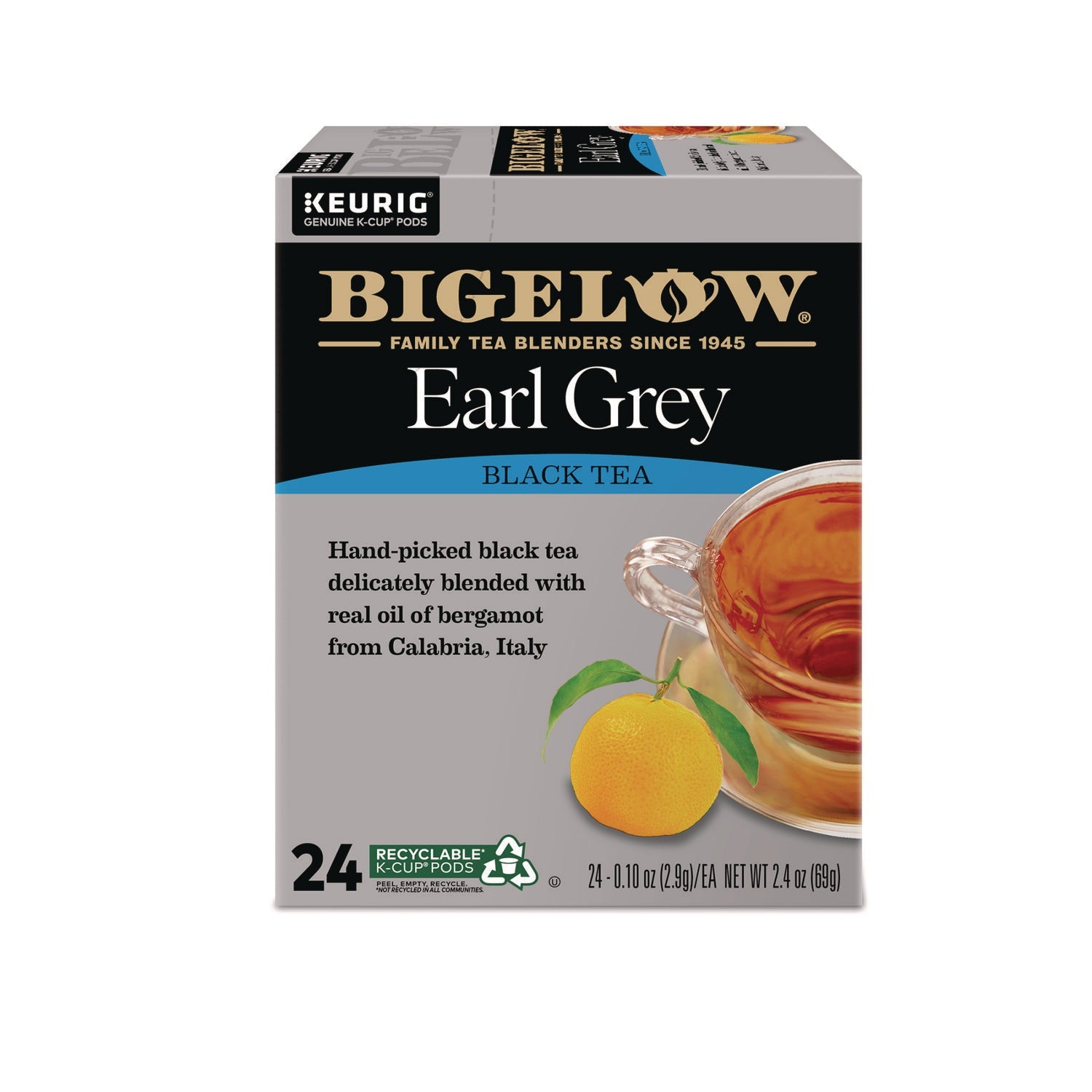 Earl Grey Tea K-Cup Pack, 24/Box