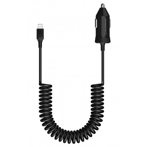 MFI Certified Power Delivery Apple Lightning Car Charger, Black