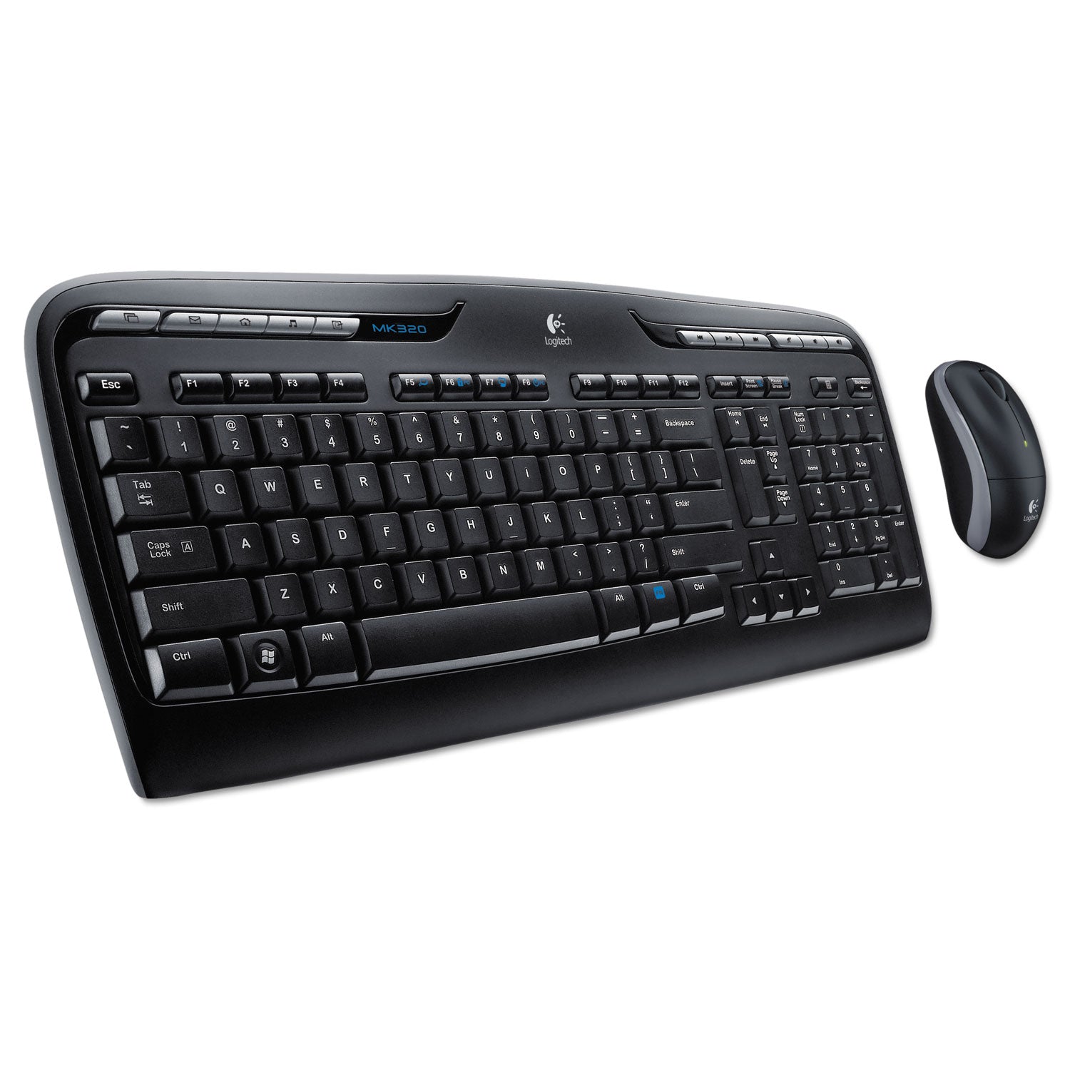 MK320 Wireless Keyboard   Mouse Combo, 2.4 GHz Frequency/30 ft Wireless Range, Black