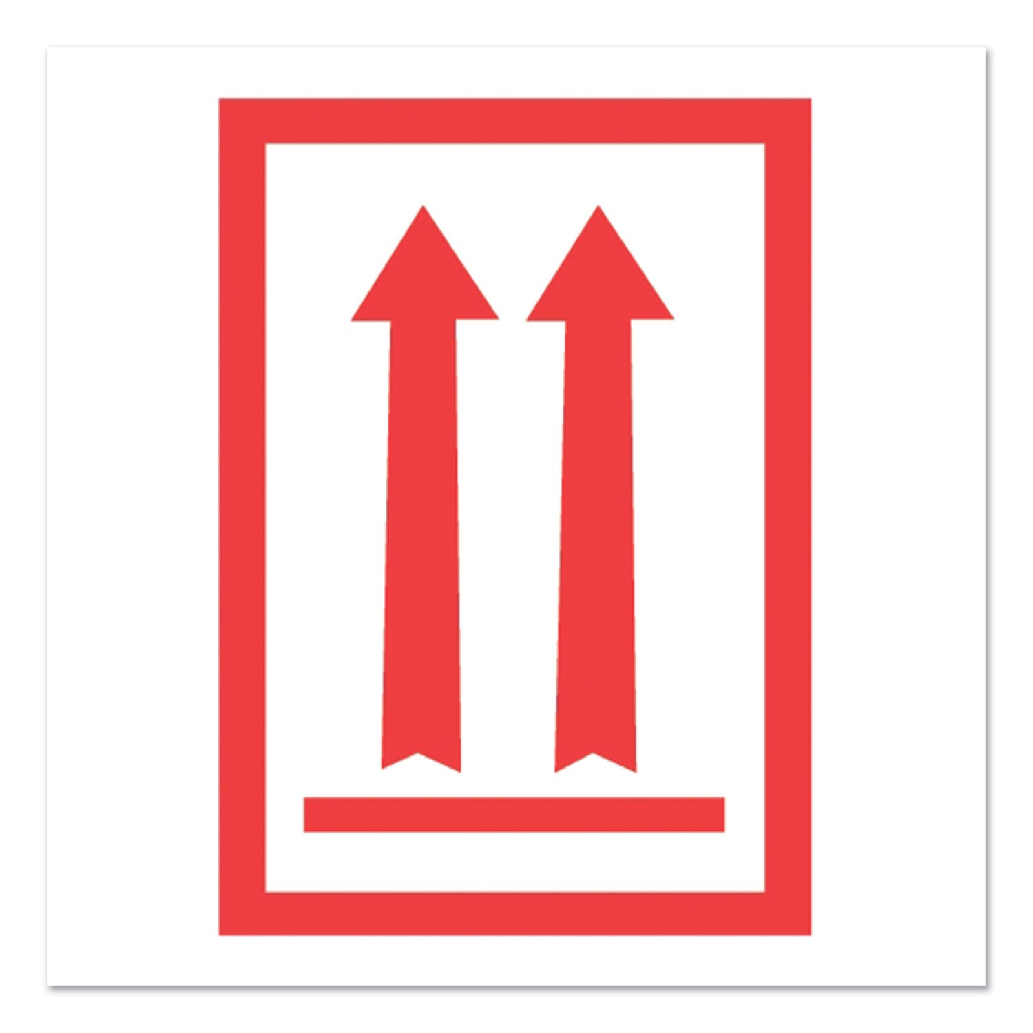 Pre-Printed Message Labels, Arrows Up Symbol, 3 x 5, White/Red, 500/Roll