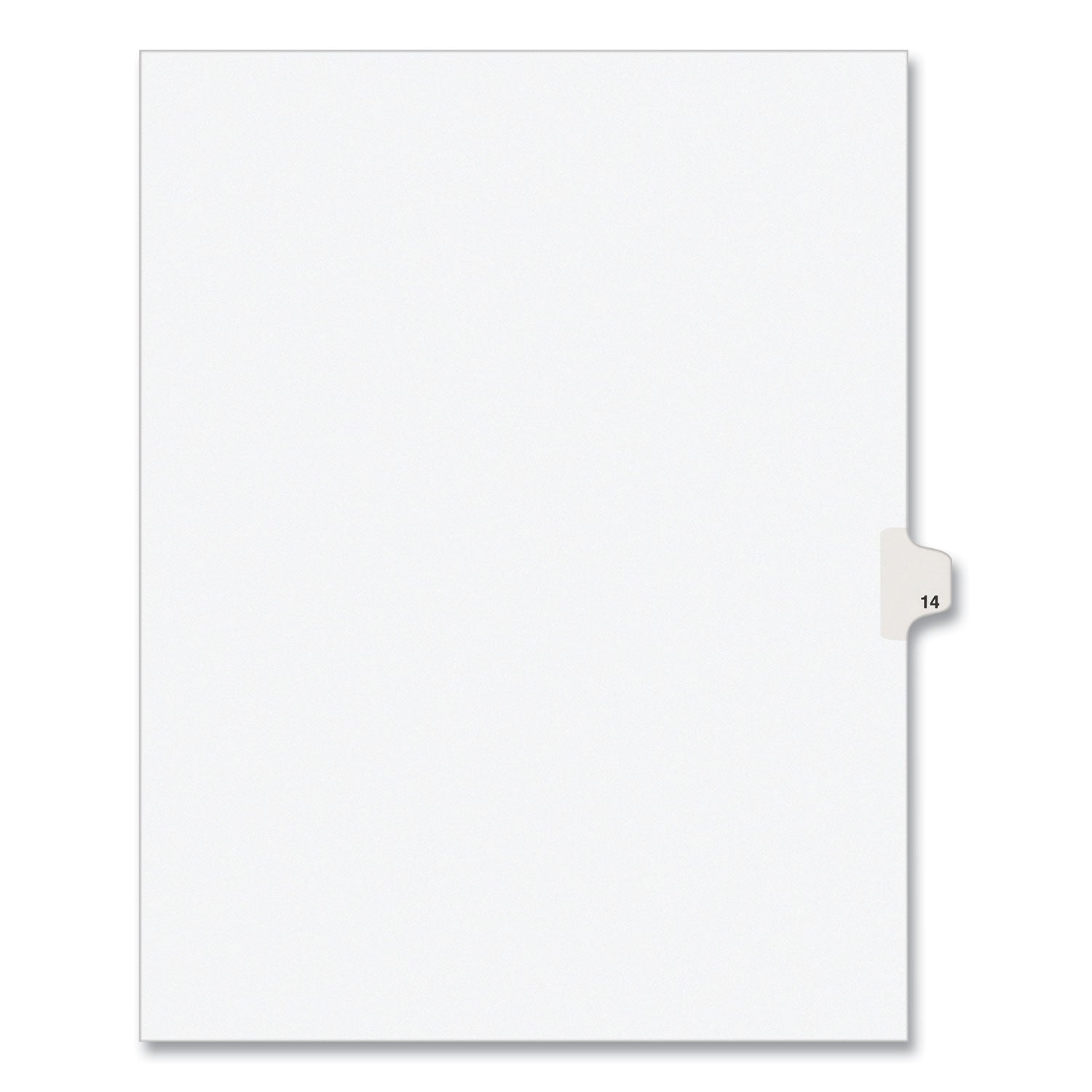 Preprinted Legal Exhibit Side Tab Index Dividers, Avery Style, 10-Tab, 14, 11 x 8.5, White, 25/Pack