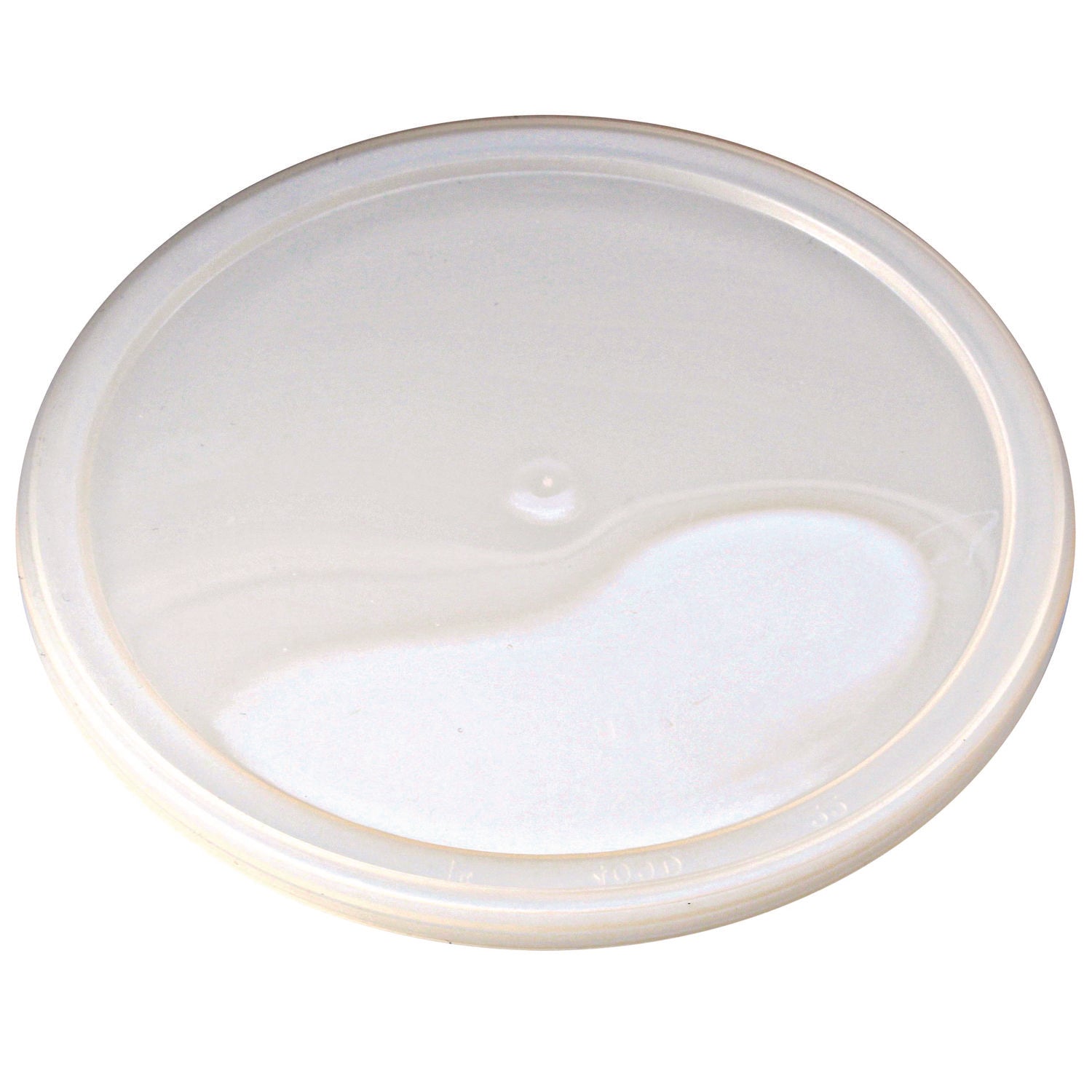 Pro Kal Polyethylene Flush Fill Round Deli Lids, 4.6" Diameter, Clear, 500/Carton