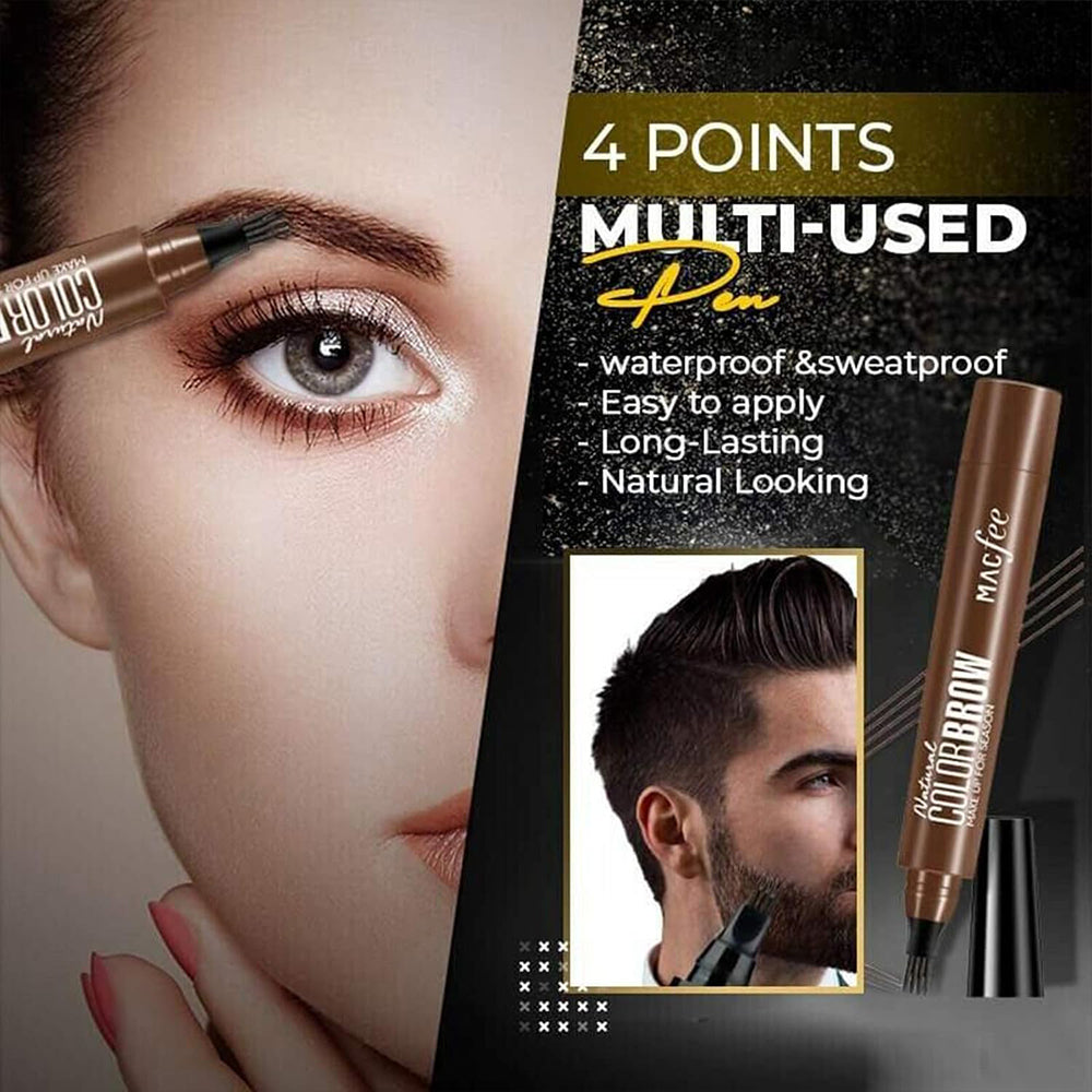 (NET) 4 Points Multi-Used Waterproof eyebrow Beard Filling Pen/5602871