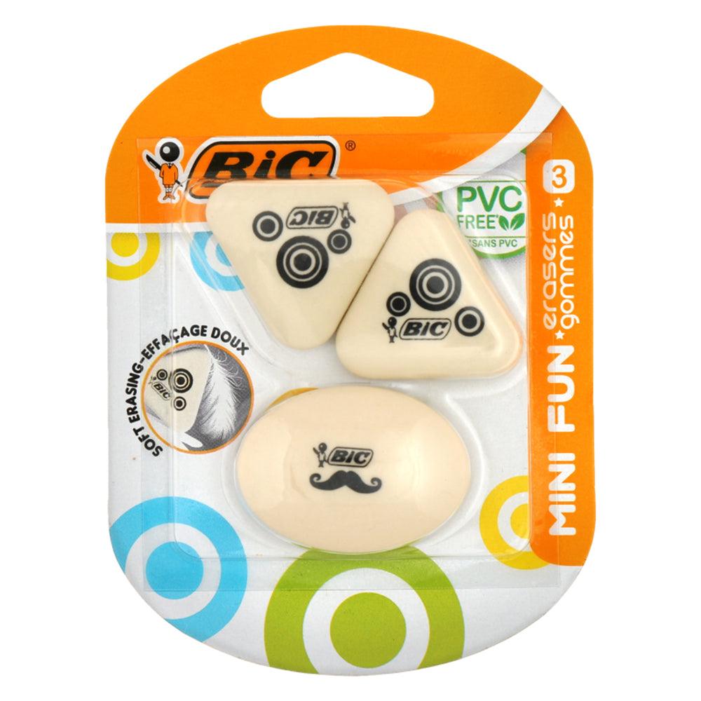 (NET) Bic Eraser Mini Fun 3 Blisters