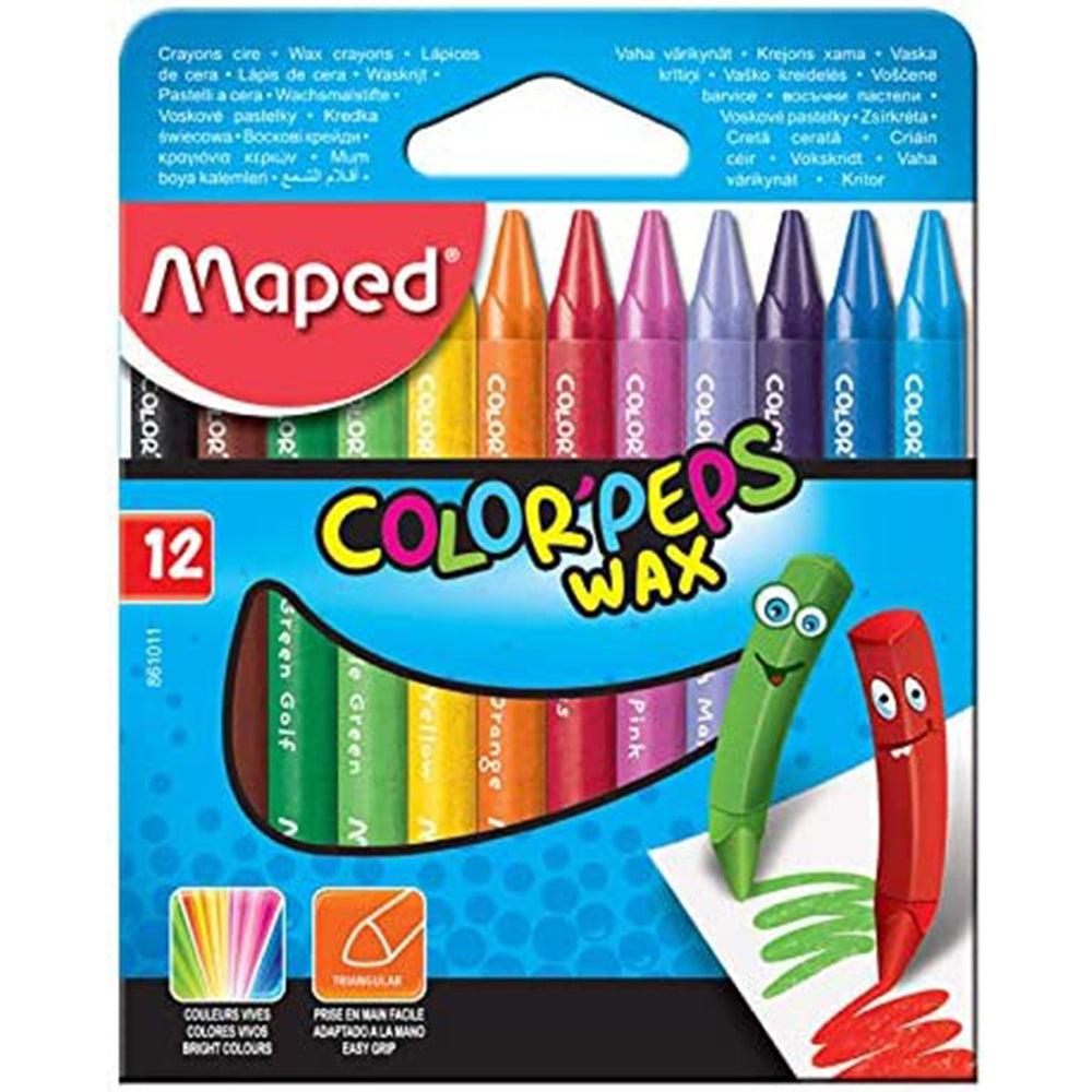 ( NET) Maped Color Peps Wax Crayons 12 Color Set / 610113
