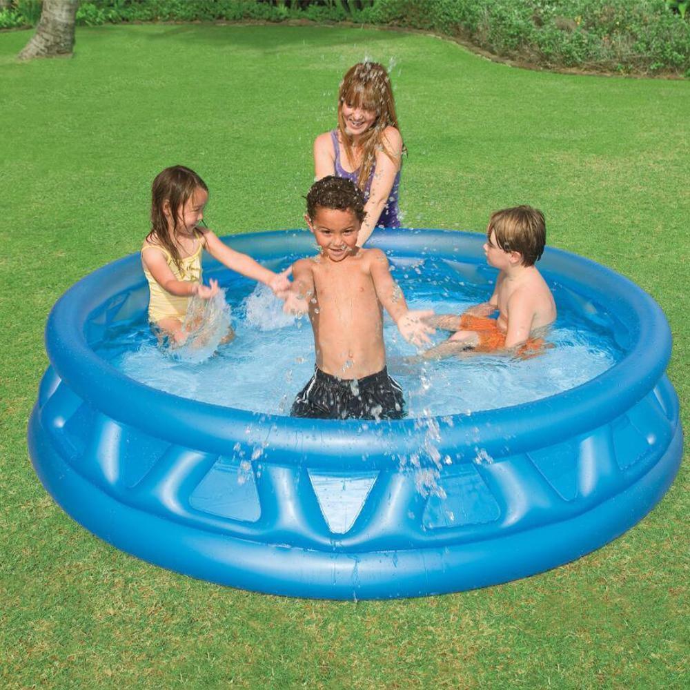(NET)Intex Inflated Soft Side Pool, Blue, 58431