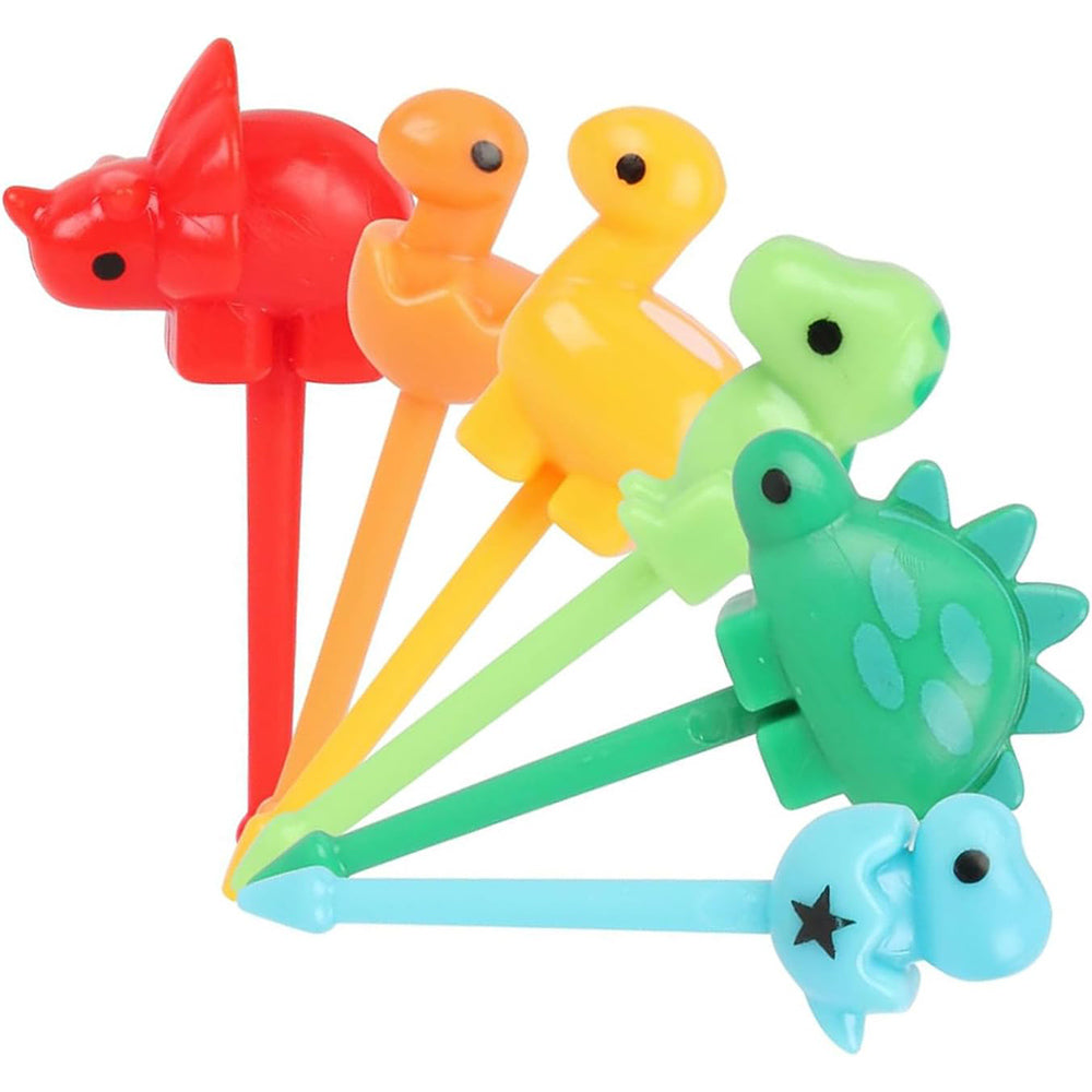 (net) Mini Forks Animal Food Picks for Kids 6 pcs