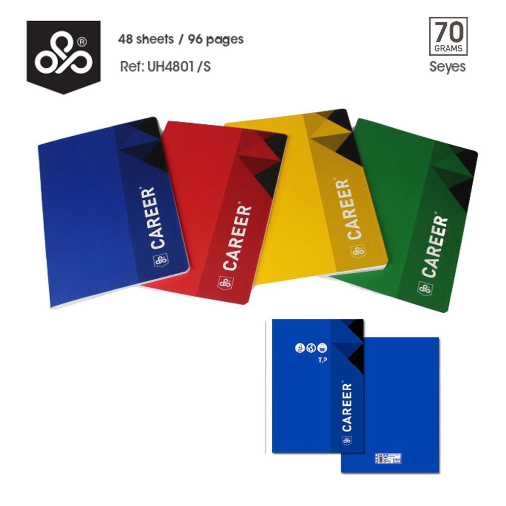 (NET) OPP CAREER Stitched Copybook 48 Sheets - 96 Pages - Seyes / 21 x 29.7 cmGreen