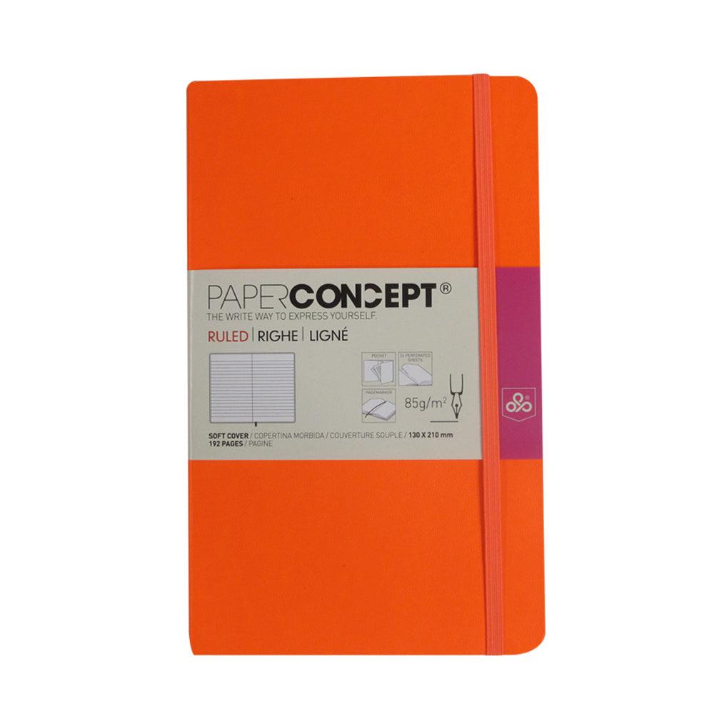 (NET) OPP Paperconcept Executive Notebook PU Fluo Soft Cover Line /1321 cm