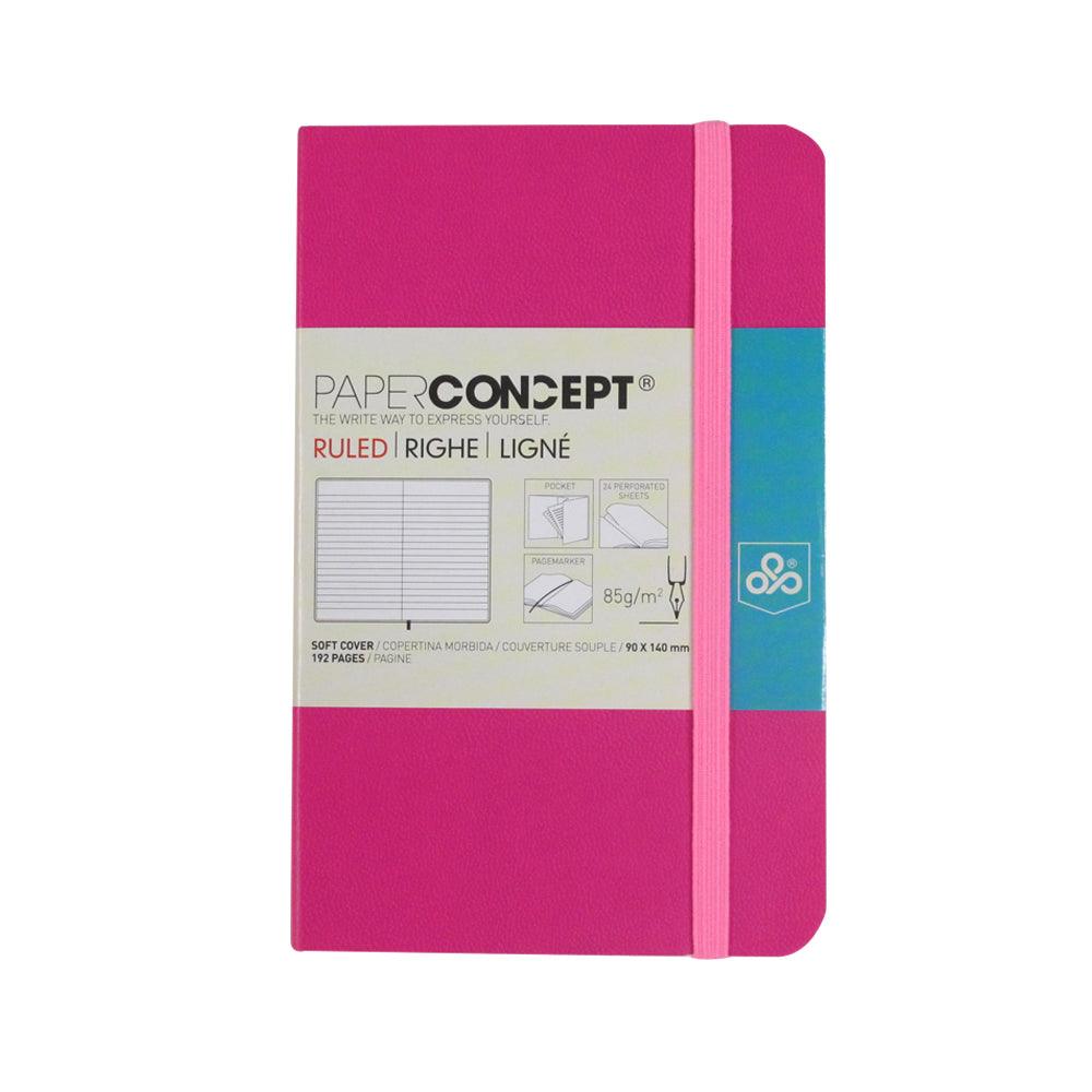 (NET) OPP Paperconcept Executive Notebook PU Fluo Soft Cover Lined / 914 cm