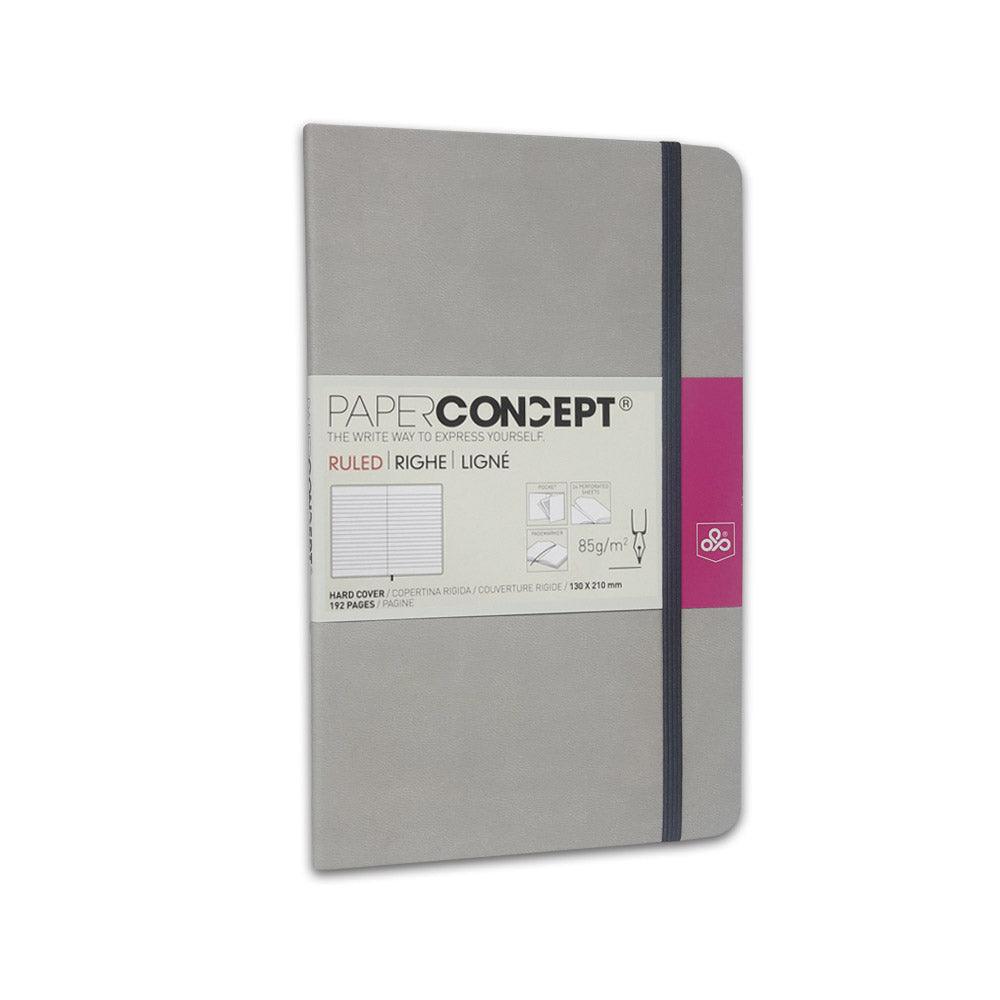 (NET) OPP Paperconcept Executive Notebook PU Pastel Hard Cover Line / 1321 cm