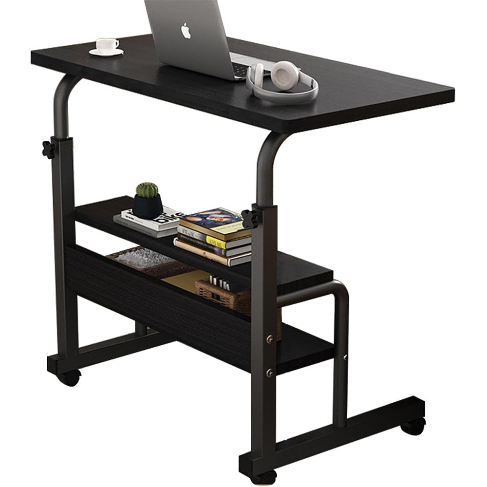 (Net) Overbed Table Laptop Computer Desk Standing Height Adjustable Study TableBlack
