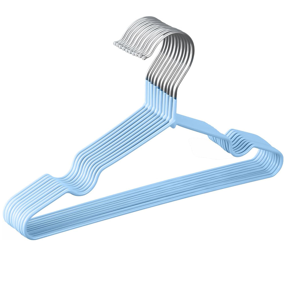 10 Metal Hanger Space Saving Slim DesignBlue