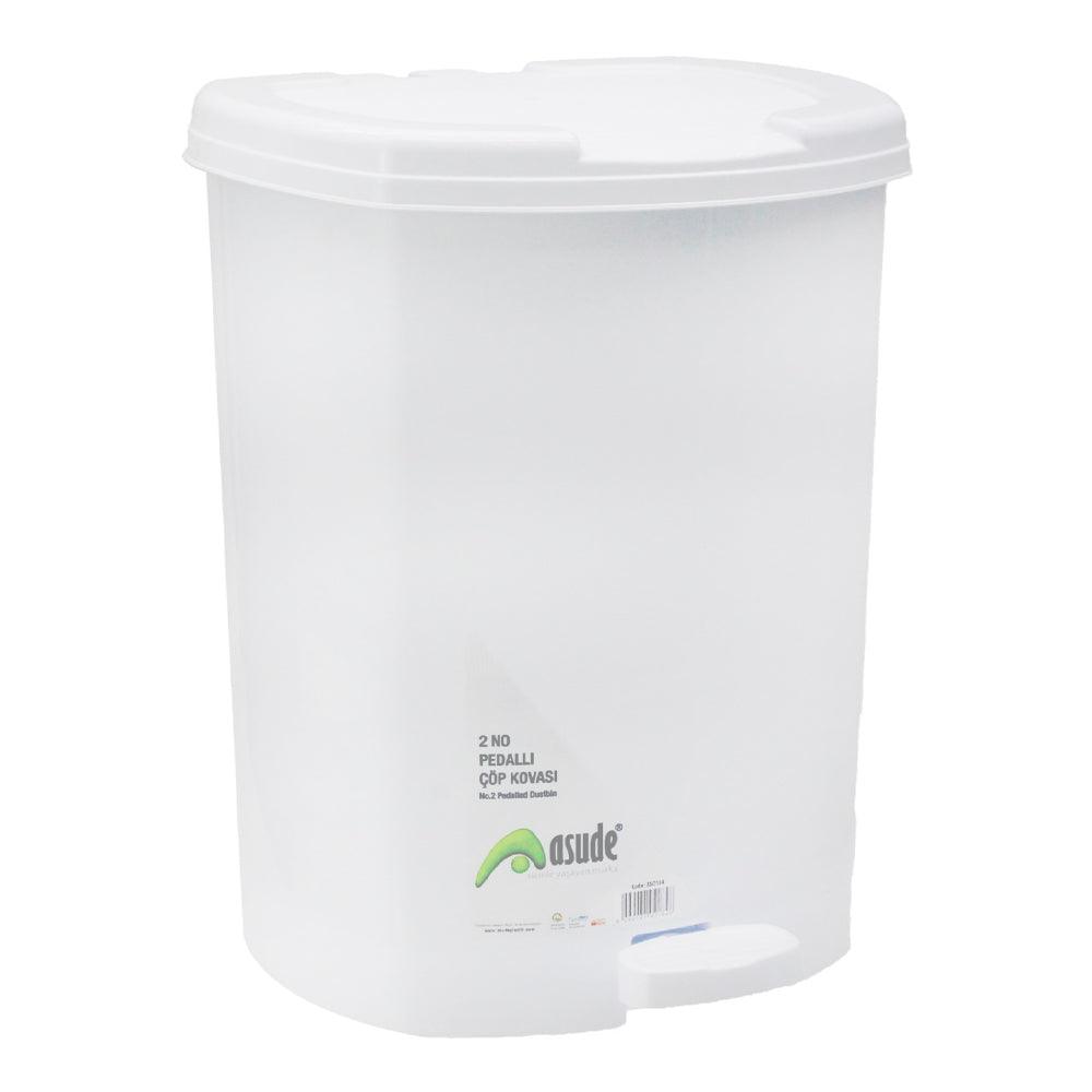 Asude Pedalled Dustbin SmallWhite