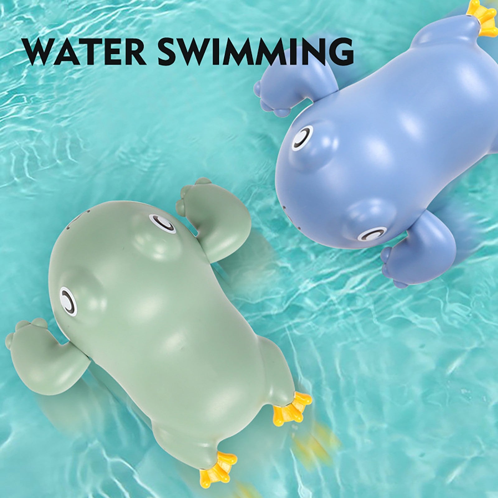 Baby Bath Wind Up Cute Frog Water Floating Toy / 5646546548726Green