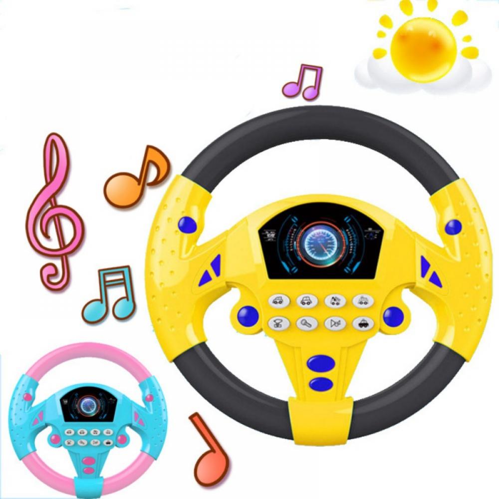 Baby Kids Interactive Toy Steering Wheel with SoundBlue And Pink