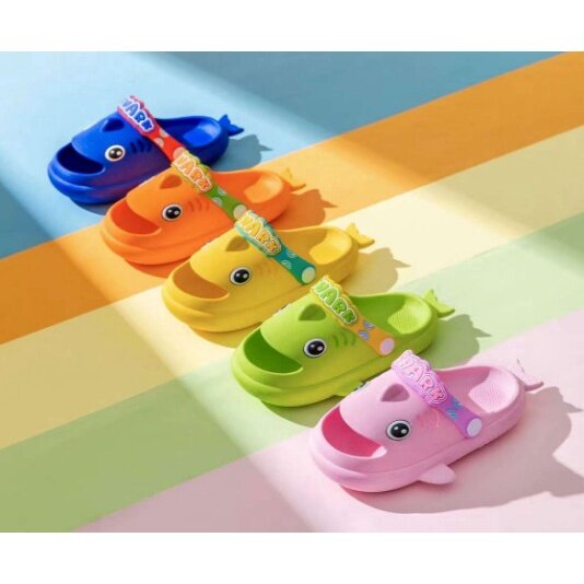Baby Shark Kids Boy & Girl Sandals Casual Slippers24 - 25 / Yellow