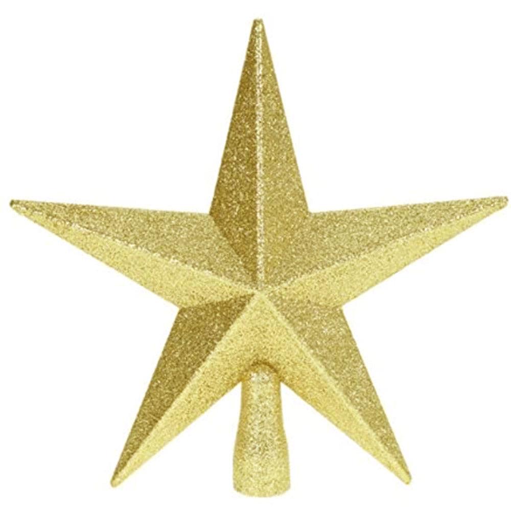 Christmas Glitter Gold Star Tree Topper 23 cm/ C-391G