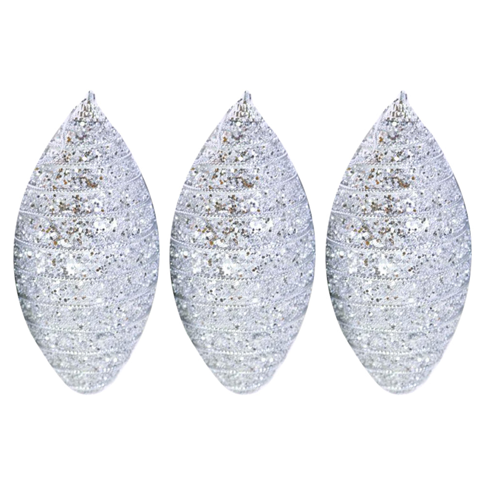 Christmas Silver Tree Decoration Set 3pcs