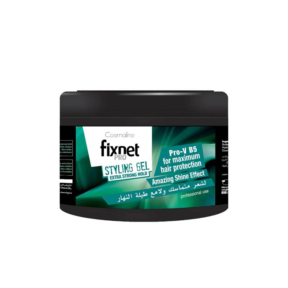 COSMALINE FIXNET PRO STYLING GEL EXTRA STRONG HOLD GREEN 450ml / B0003457