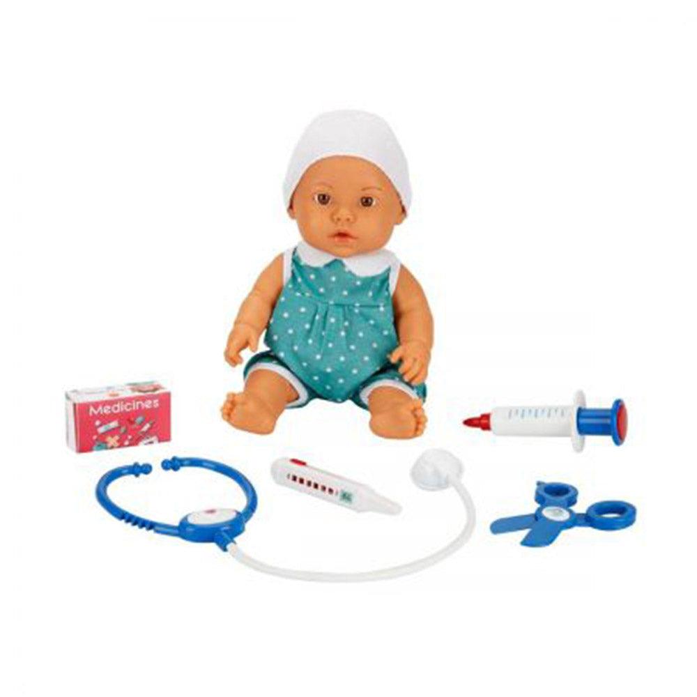 Crafy Doll Bebelou Doctor's Time Sound Baby Set 35 cm