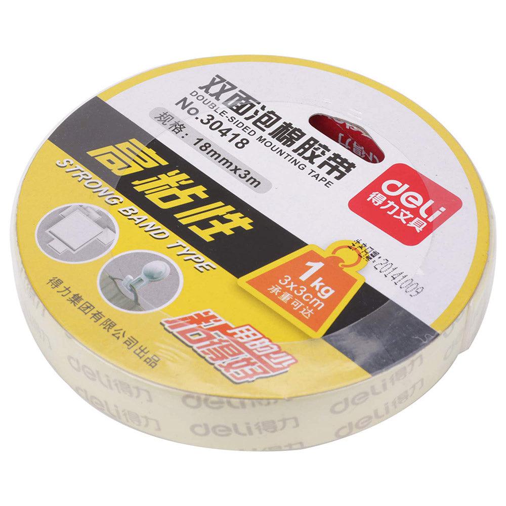 Deli E30418 Mounting Double Side Tape 18mm x 3m x 1mm / 6935205304186