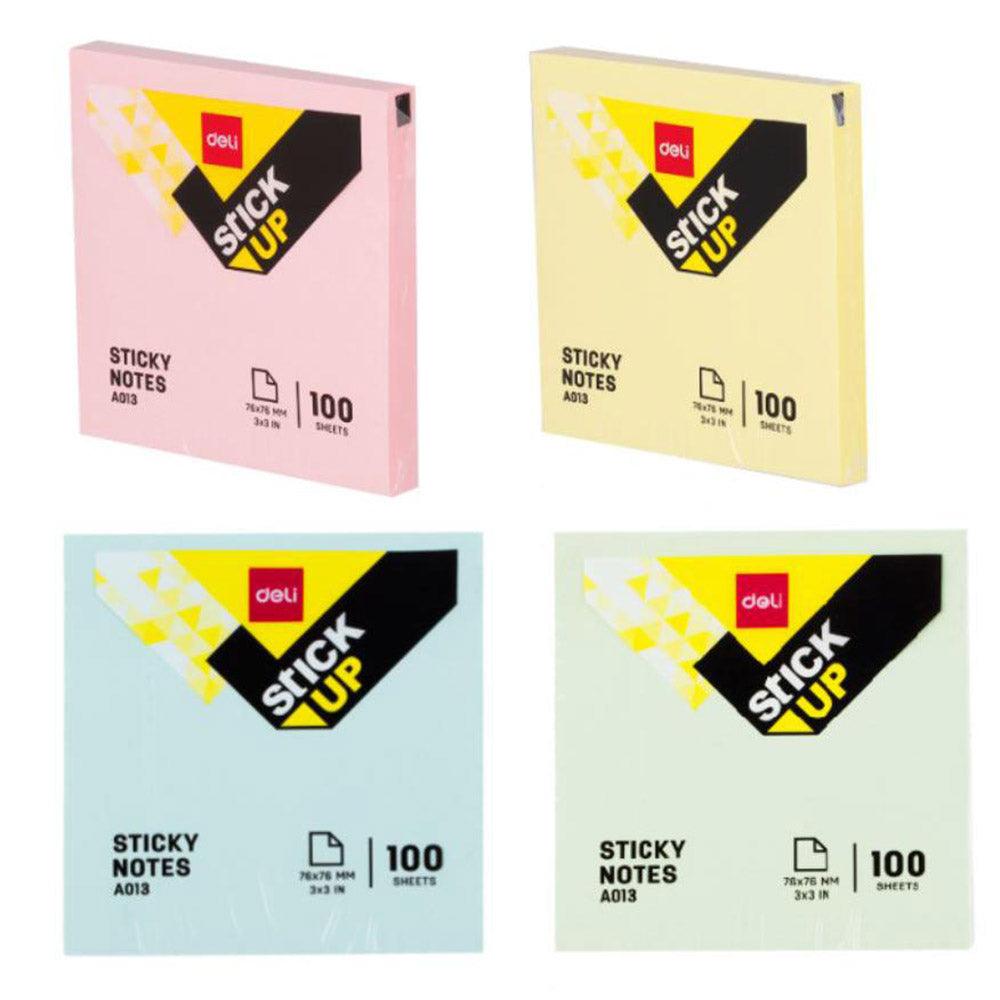 Deli EA01303 Sticky Notes 7676 mm 100 sheetsAqua