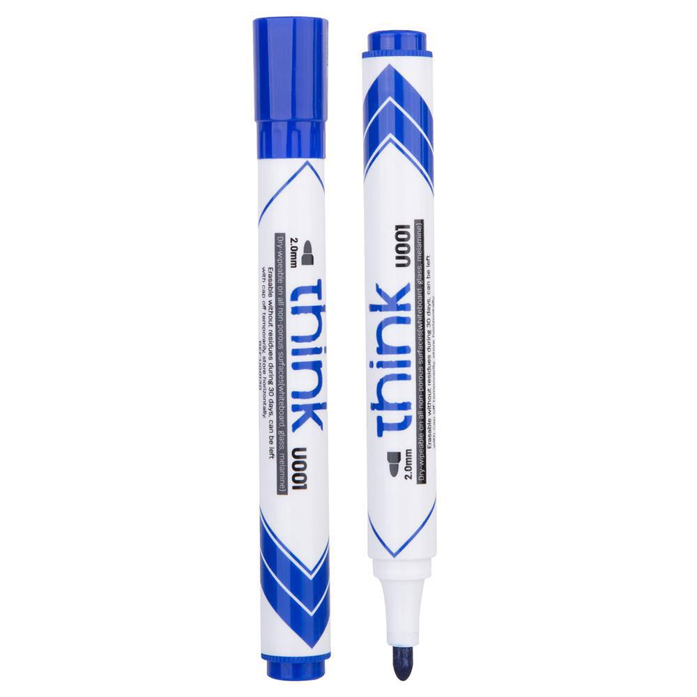 Deli U00130 Dry Erase Bullet Tip Blue