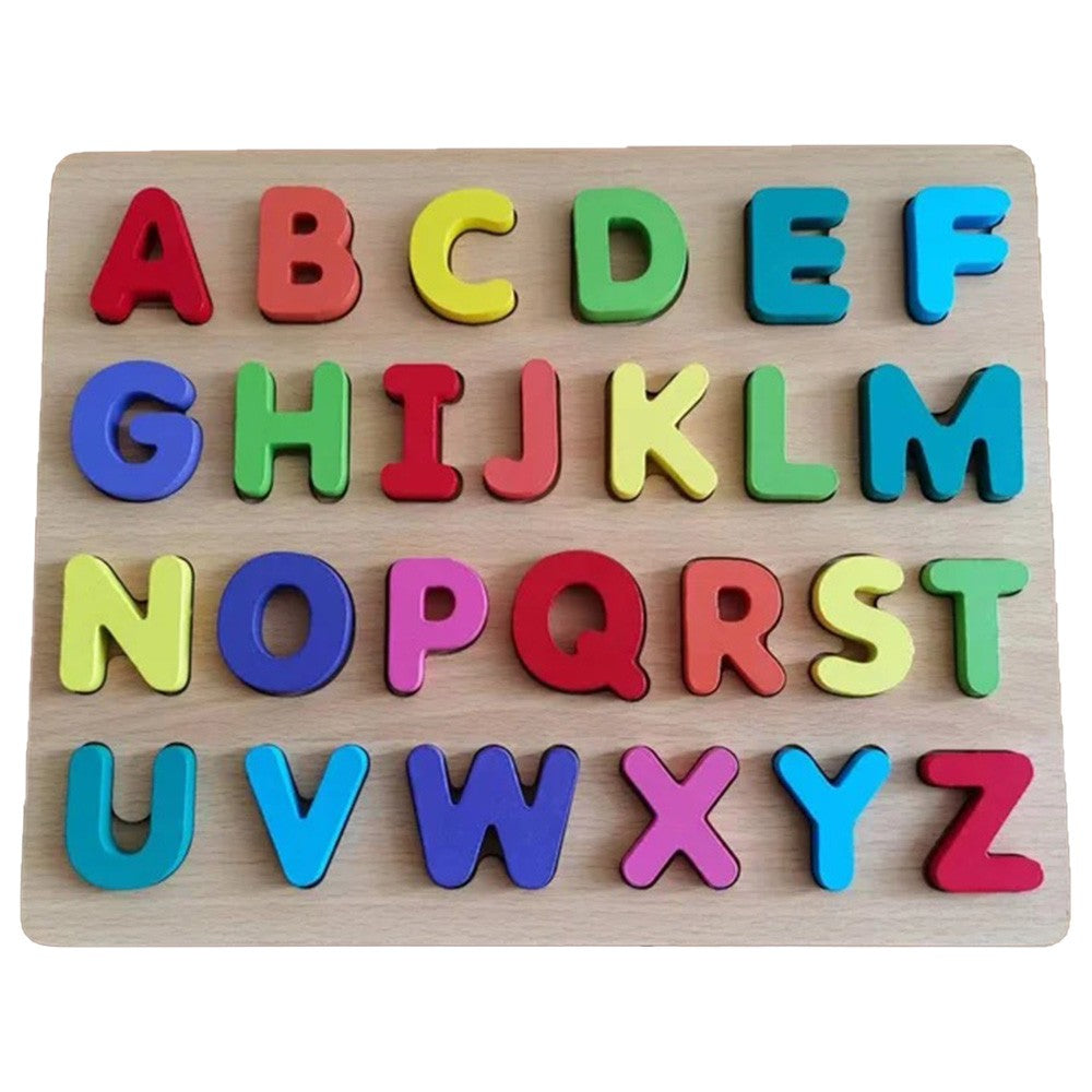 Early Educational Wooden Puzzle - Shape, Numbers, Letters, and MathCapital Letters