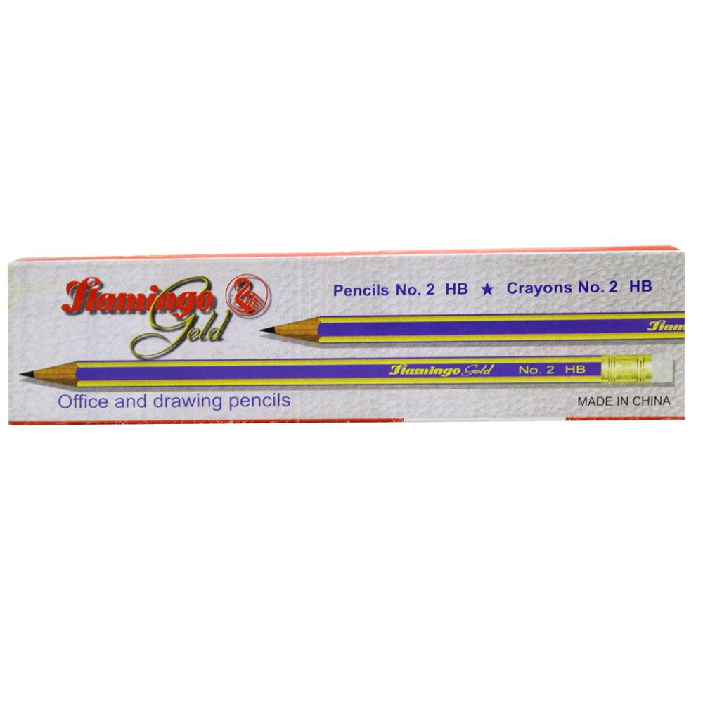 Flamingo Gold Pencils Set (12 Pcs) / P-348 / 890657