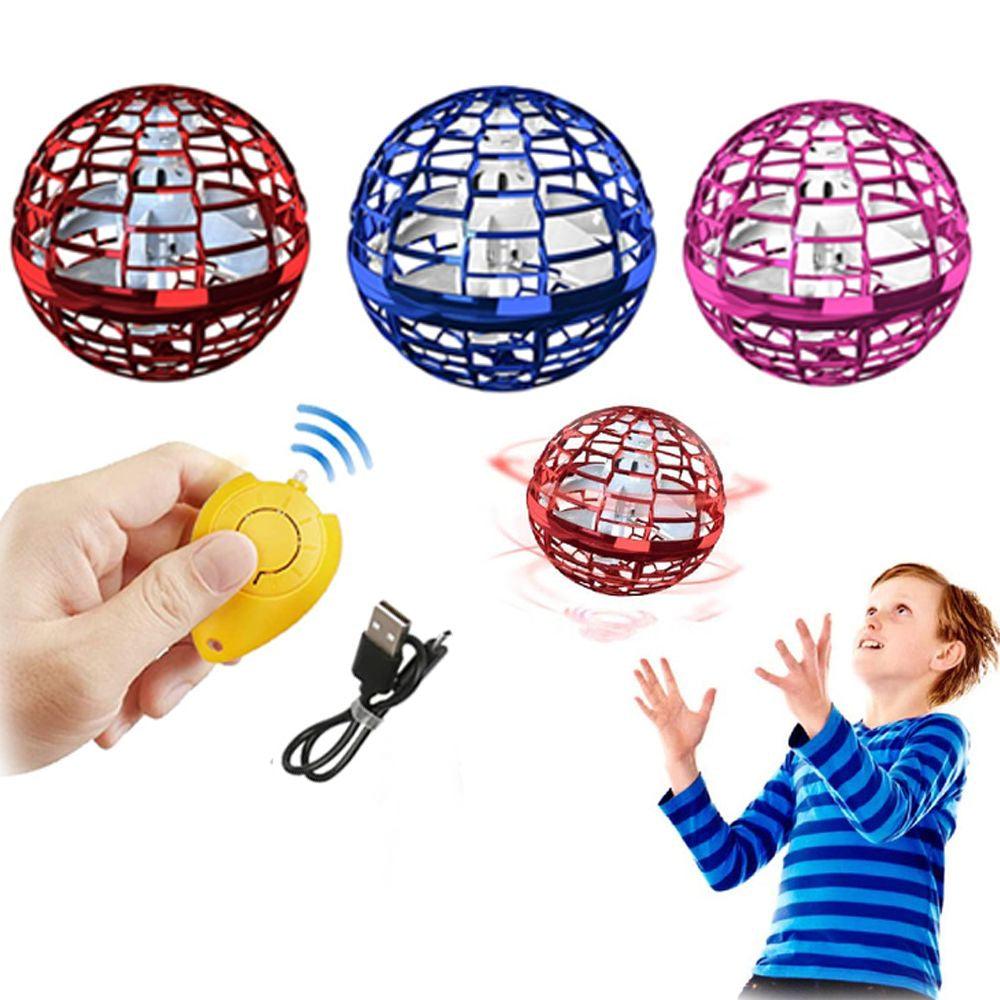 Gyrosphere Flying Ball Boomerang Spinner Magic Ball Drone Toys 360 Rotating Mini UFO / KC2022-1 / KM-57Red