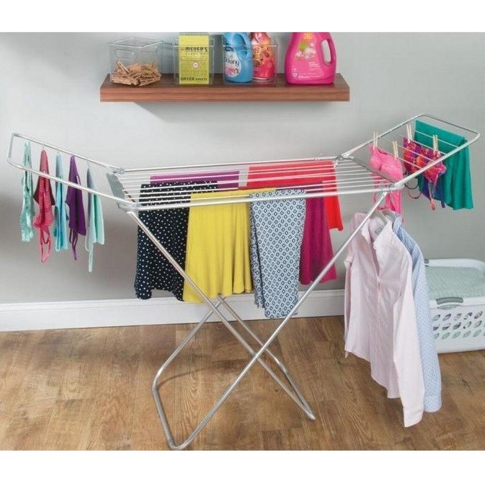Home Tech Metallic Foldable Clothes DryerRed & white
