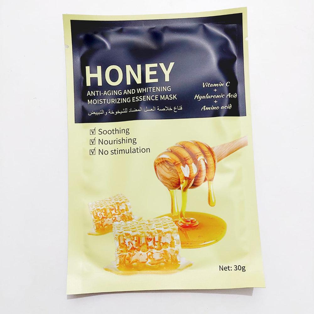 Honey Face Mask Sheet 1Pcs Vitamin C Hyaluronic Antiaging Moisturizing Face Mask Sheet For Women & Men