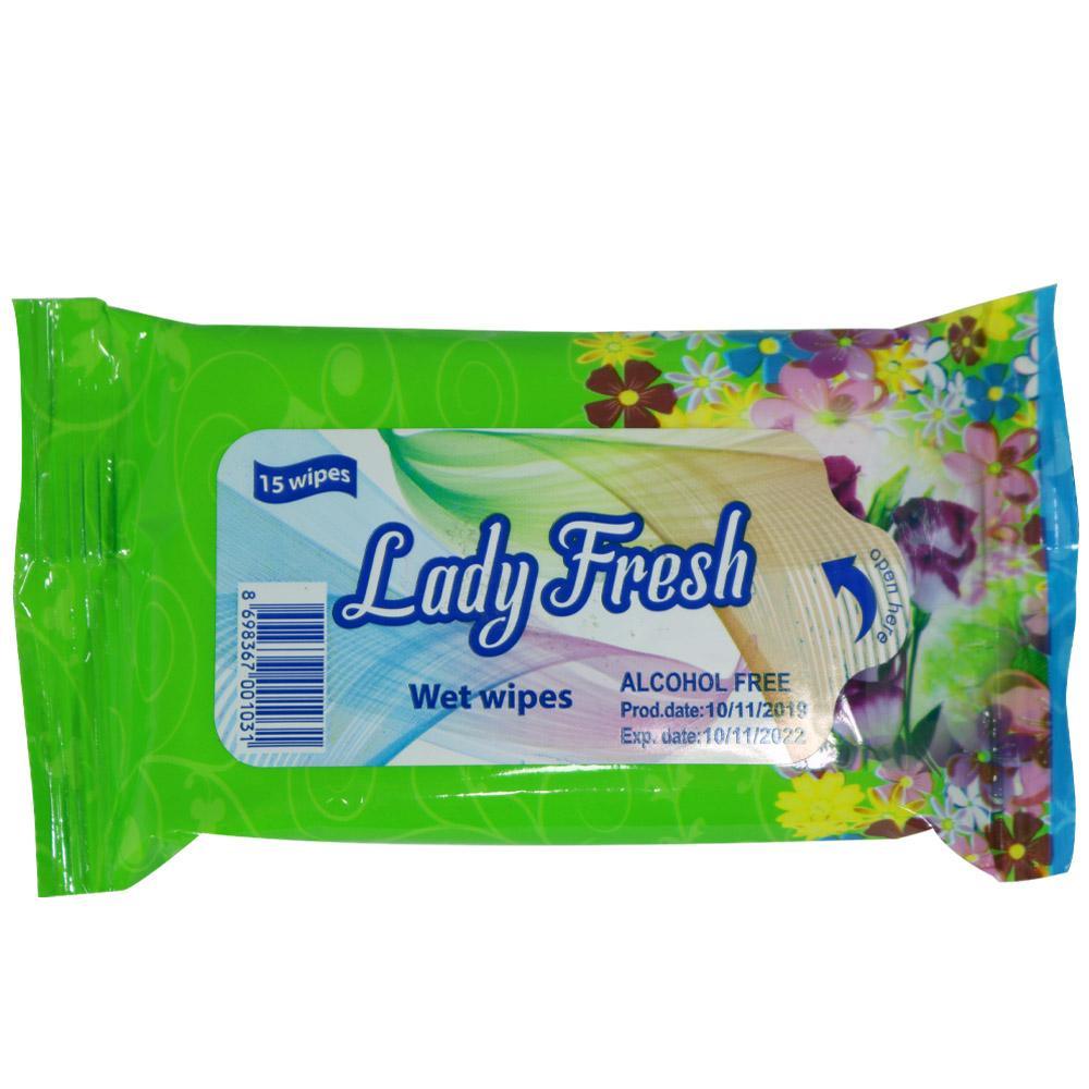Lady Fresh Wet Wipes 15 pcs